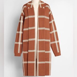 Modcloth Cozy Plaid Cardigan